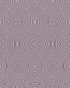 Mauve Swirling Optical Illusion Stripes Rug - Cutout View