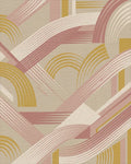 Mid Century Abstract Arcs Rug - Cutout View
