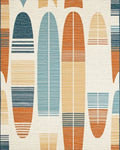 Mid Century Modern Abstract Oval Rug - Cutout View