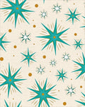 Mid Century Starburst Pattern Rug - Cutout View