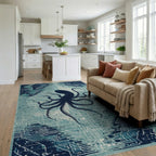 Midnight Octopus Circuit Board Rug - Living Room View