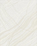 Minimalist Cream Swirling Lines Rug - Cutout View