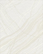 Minimalist Cream Swirling Lines Rug - Cutout View