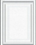 Minimalist Gray Rectangular Borders Rug - Cutout View