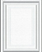 Minimalist Gray Rectangular Borders Rug - Cutout View