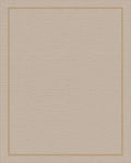 Minimalist Taupe Bordered Rectangle Rug - Cutout View