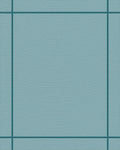 Minimalist Teal Bordered Square Rug - Cutout View