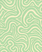 Mint Cream Swirl Abstract Rug - Cutout View