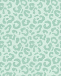 Mint Green Leopard Spots Rug - Cutout View