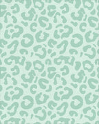 Mint Green Leopard Spots Rug - Cutout View