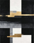 Modern Geometric Gold Accents Rug - Cutout View