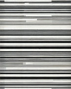 Modern Gray Black White Striped Rug - Cutout View