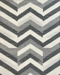 Modern Gray Chevron Horizontal Stripes Rug - Cutout View