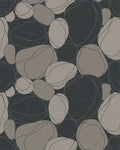 Modern Gray River Stone Arrangement Rug - Cutout View