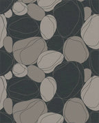Modern Gray River Stone Arrangement Rug - Cutout View