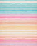 Modern Rainbow Stripe Design Rug - Cutout View