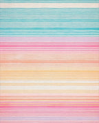 Modern Rainbow Stripe Design Rug - Cutout View