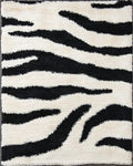 Mono Stripe Wild Animal Accents Rug - Cutout View