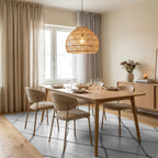 Monochromatic Diamond Netting Rug - Dining Room View