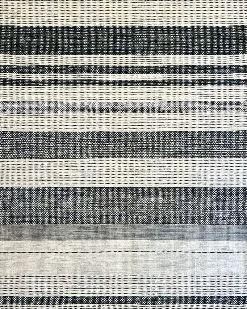Monochromatic Gradient Stripe Weave Rug - Cutout View