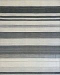 Monochromatic Gradient Stripe Weave Rug - Cutout View