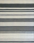 Monochromatic Gradient Stripe Weave Rug - Cutout View