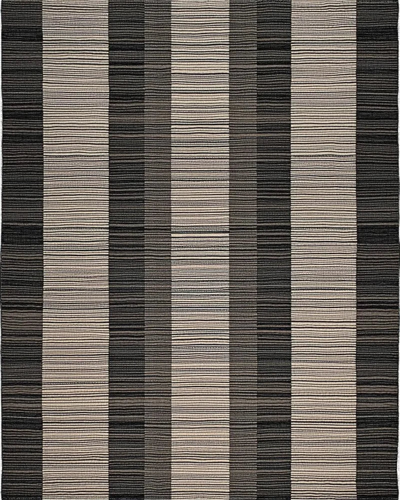 Monochromatic Stripes Wide Bands Rug - Cutout View