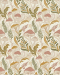 Mushroom Fern Swirl Earthy Tone Rug - Cutout View