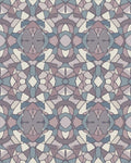 Muted Geometric Abstract Mosaic Rug - Cutout View