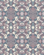 Muted Geometric Abstract Mosaic Rug - Cutout View