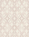 Muted Rose Diamond Geometric Harmony Rug - Cutout View
