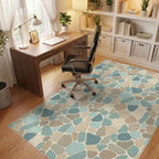 Natural Pebble Mosaic Stone Rug Office View