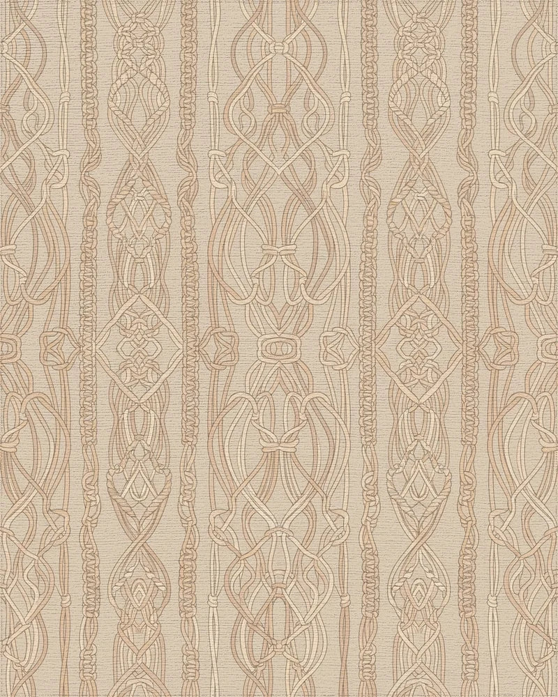 Natural Tan Macrame Wall Hanging Rug - Cutout View