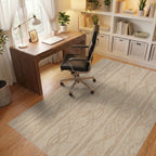 Natural Tan Macrame Wall Hanging Rug Office View