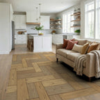 Natural Wood Grain Parquet Rug Living Room View