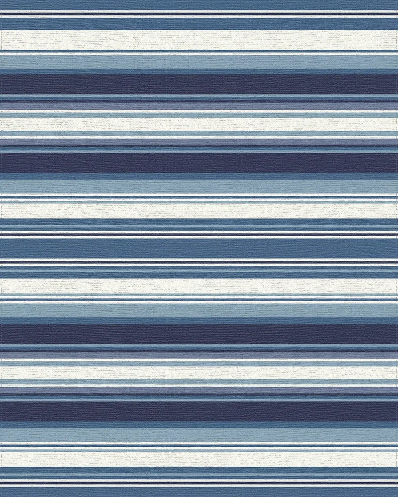 Nautical Navy Blue Striped Comfort Rug - Cutout View