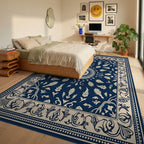 Navajo Inspired Floral Mandala Rug Bedroom View