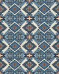Navajo Inspired Geometric Diamond Rug - Cutout View
