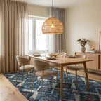 Navajo Inspired Geometric Diamond Rug Dining Room View