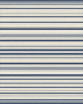 Navy Beige Thin Stripe Rug - Cutout View