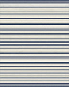 Navy Beige Thin Stripe Rug - Cutout View