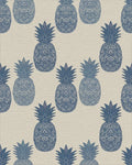 Navy Blue Ornate Pineapple Repeat Rug - Cutout View