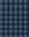 Navy Blue Tonal Plaid Check Rug - Cutout View