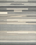 Neutral Abstract Horizontal Stripe Rug - Cutout View