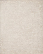Neutral Beige Distressed Scroll Border Rug - Cutout View