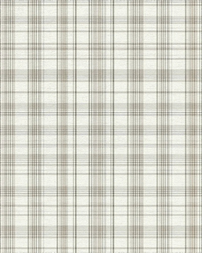 Neutral Beige Plaid Tones Rug - Cutout View