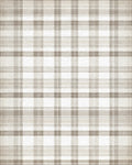 Neutral Beige Tartan Checkered Rug - Cutout View
