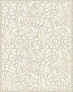 Neutral Beige Zebra Leopard Mix Rug - Cutout View