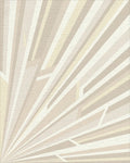 Neutral Cream Ray Geometric Rug - Cutout View