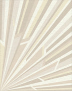 Neutral Cream Ray Geometric Rug - Cutout View